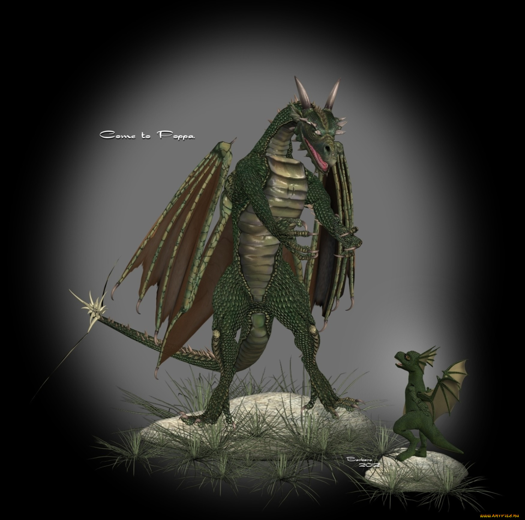 3, , creatures, , come, to, poppa
